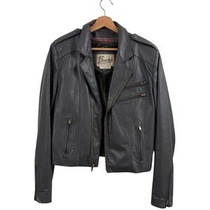 Berman’s Elegant Vintage dark green Leather Jacket